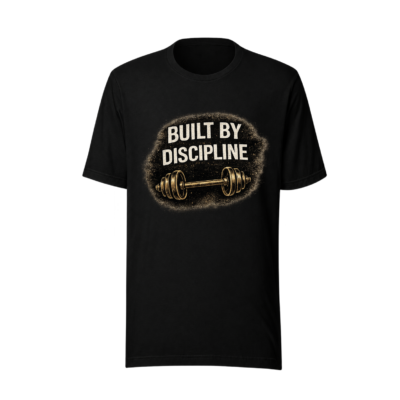 Built By Discipline Gym T-Shirt – Motivational Fitness Tee