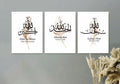 Modern Home Decor Sets - Set of 3 Premium Wall Art Photo Tiles