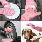 Silicon Washing Gloves High Quality Big Size - Household Accessory Designed For Cleaning And Washing
