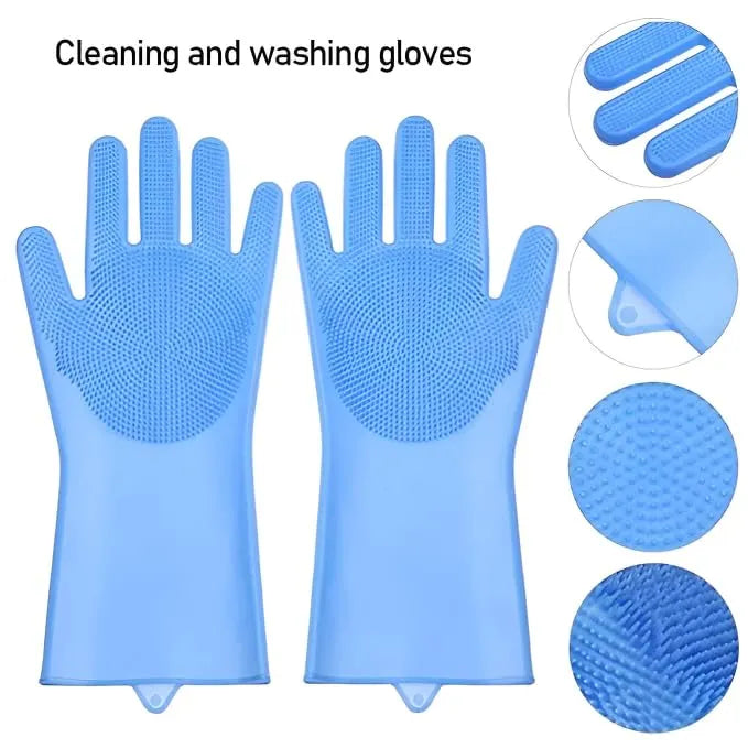 Silicon Washing Gloves High Quality Big Size - Household Accessory Designed For Cleaning And Washing