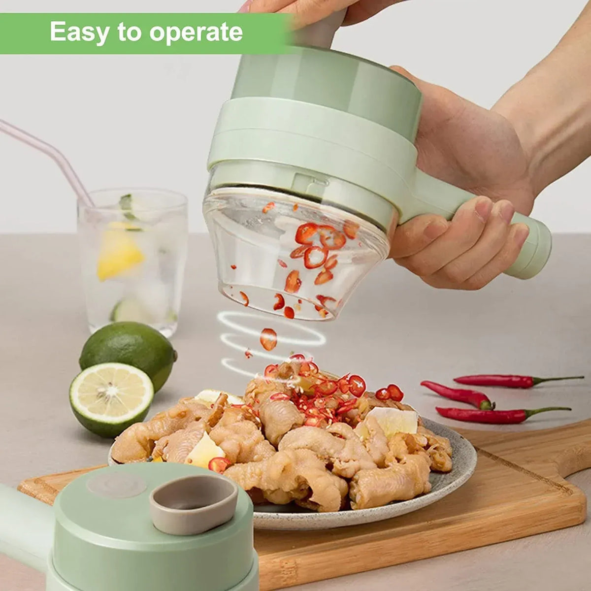 Vegetable Cutter Electric Handheld Slicer Multifunctional Food Chopper