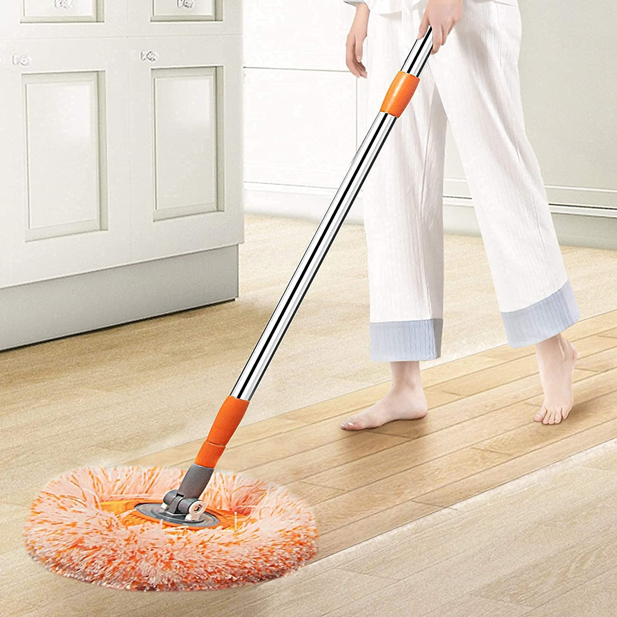 Extendable Telescopic Mop With Detachable Microfiber Cloth