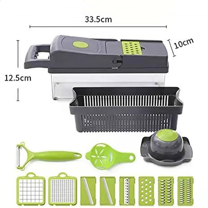 Vegetable Chopper Multi-Functional 16-in-1 Dicer & Slicer with Storage Container