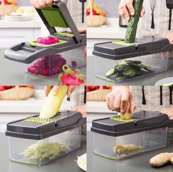 Vegetable Chopper Multi-Functional 16-in-1 Dicer & Slicer with Storage Container