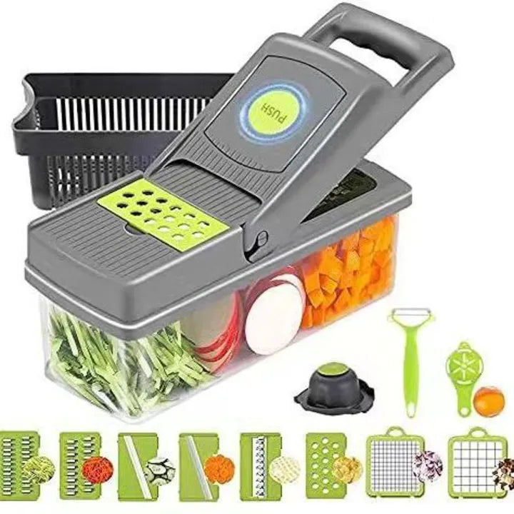 Vegetable Chopper Multi-Functional 16-in-1 Dicer & Slicer with Storage Container