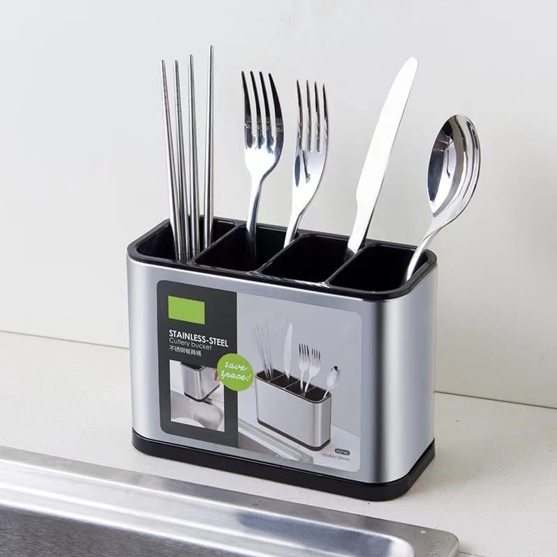 Stainless Steel Cutlery Bucket Durable Easy To Clean