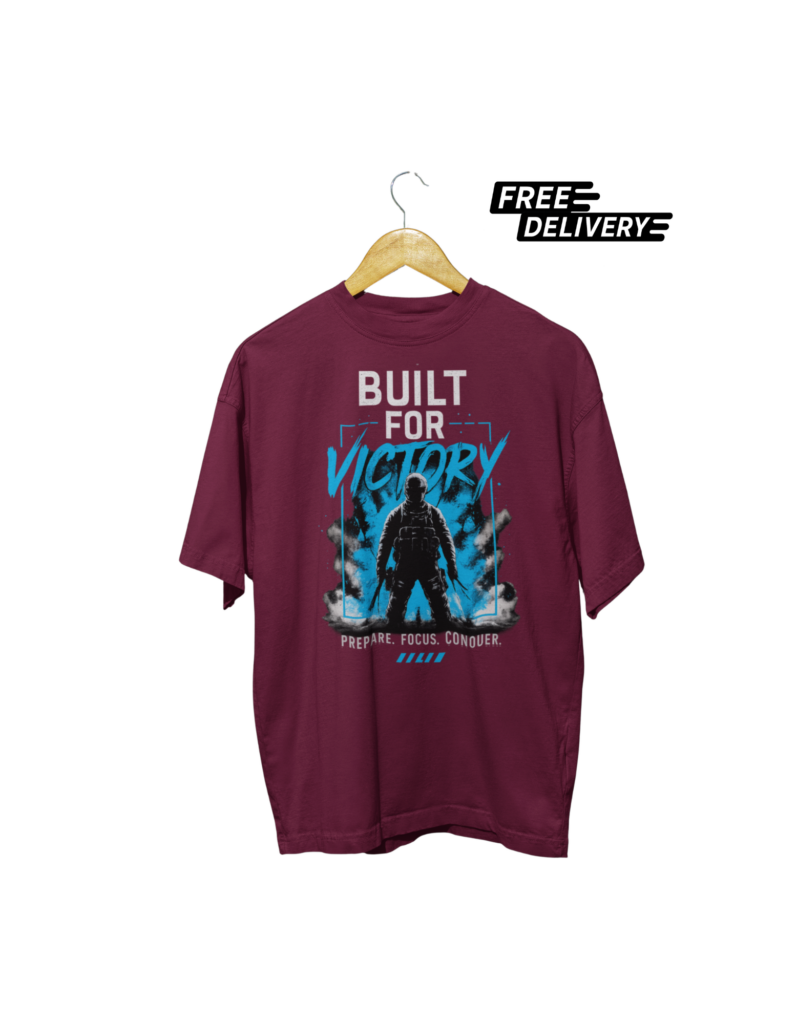 Built for Victory Gamer T-Shirt – Action Gaming Graphic Tee